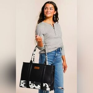 Wrangler Cow Print Tote